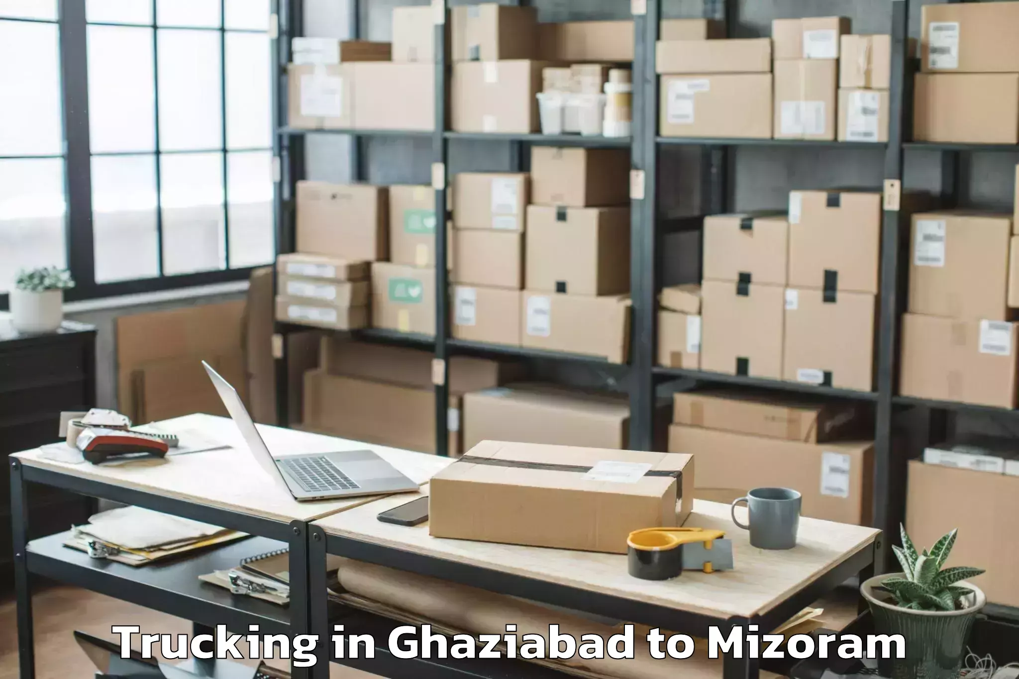 Reliable Ghaziabad to Hnahthial Trucking